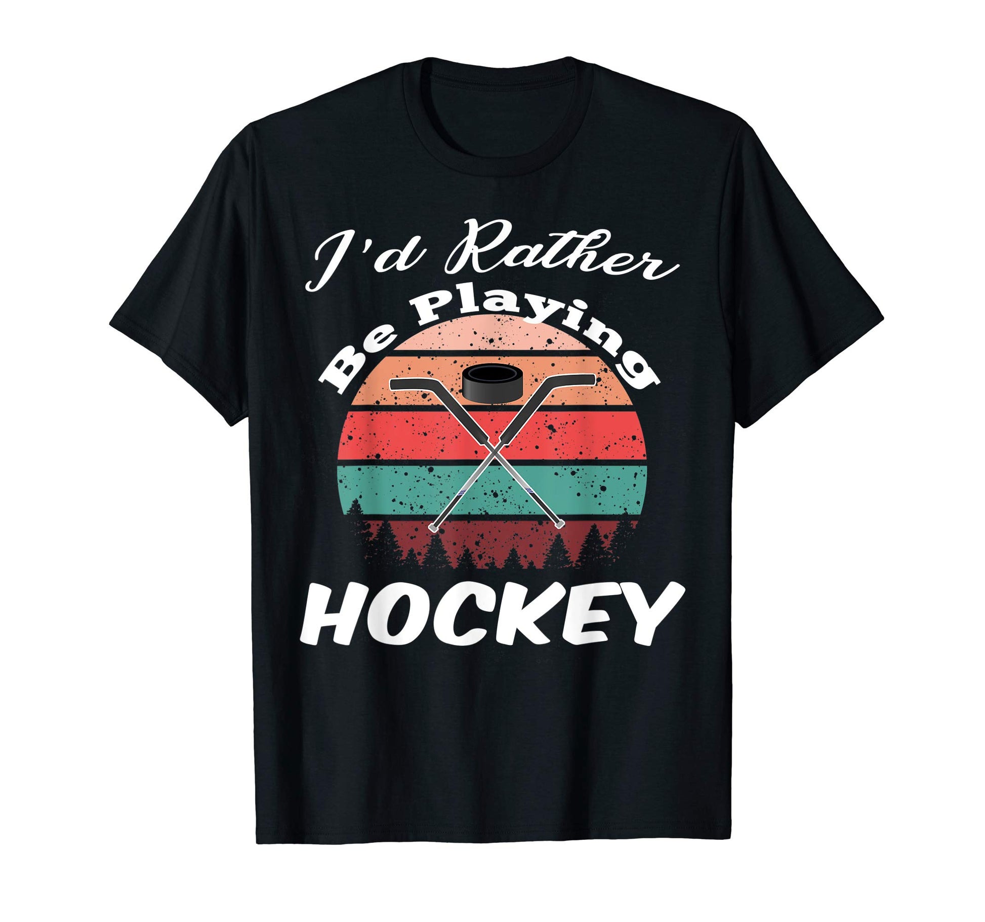 Id Rather Be Playing Ice Hockey T-Shirt - Minimalist Print for Adults - T-Shirt, Sweatshirt, Hoodie