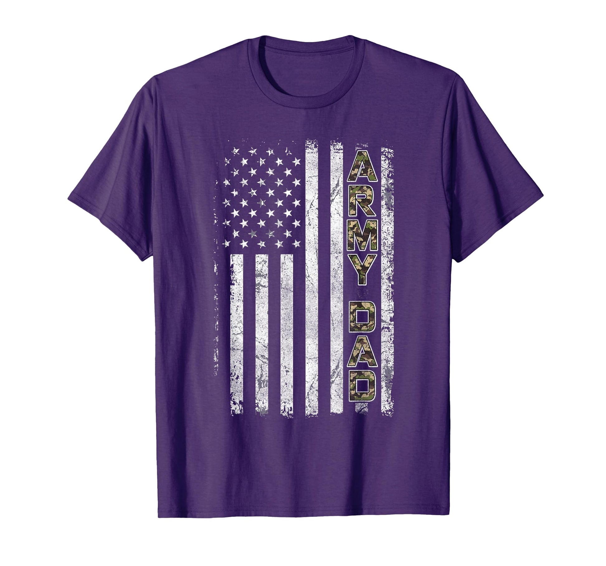 Proud Army Dad United States Usa Flag T-Shirt - Minimalist Print Unisex - T-Shirt, Sweatshirt, Hoodie