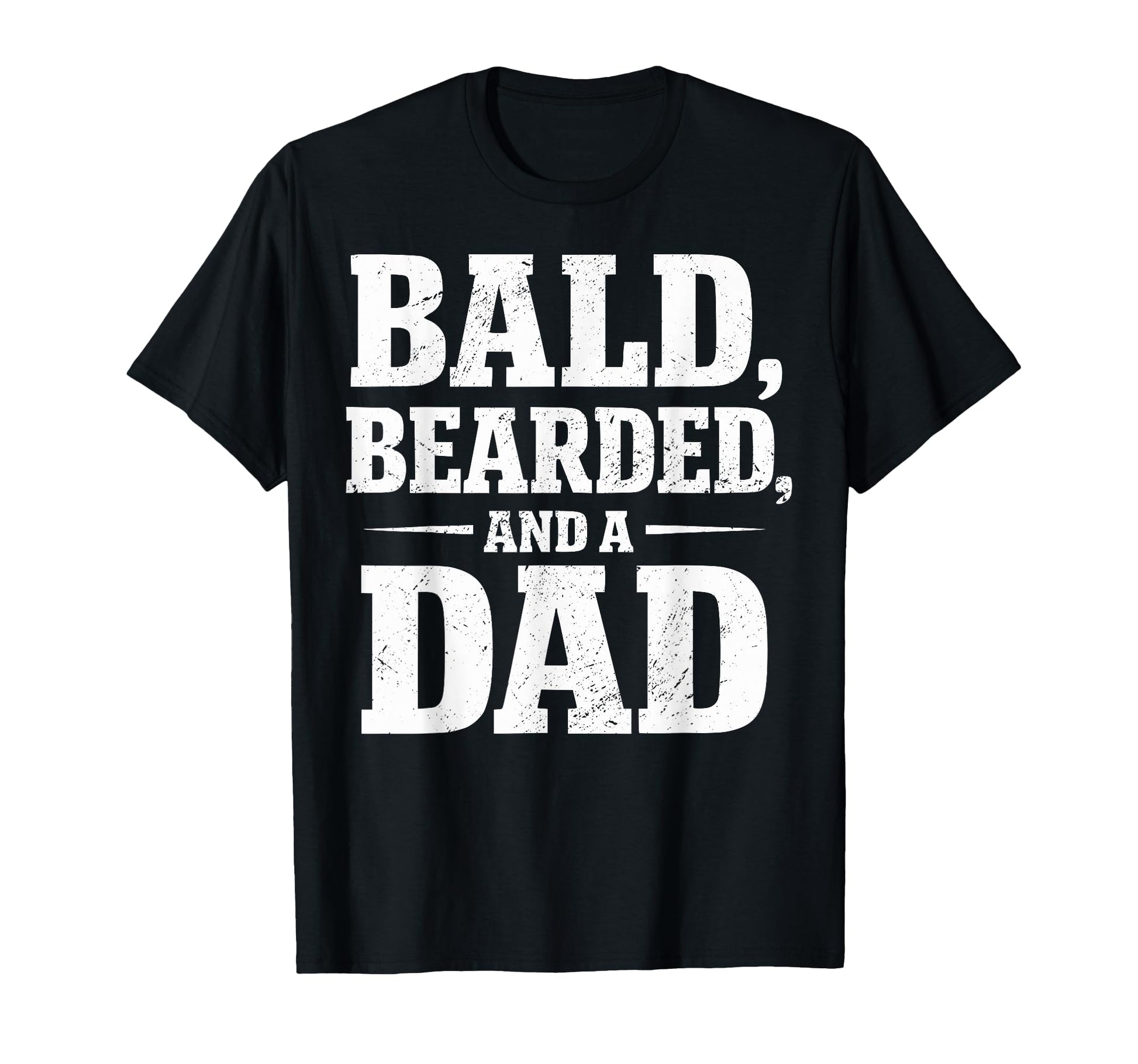 Bald Bearded Dad Fathers Day Balding T-Shirt - Custom Art Print for Adults - T-Shirt, Sweatshirt, Hoodie