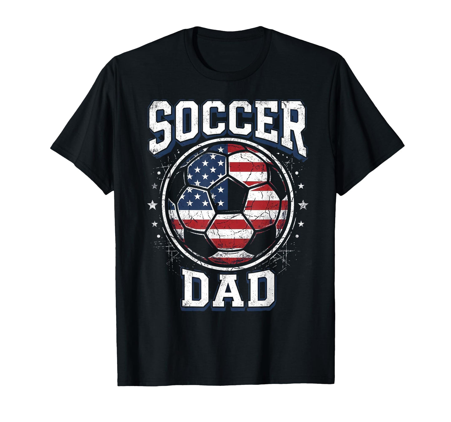 Soccer Dad Distressed Ball Fathers Day T-Shirt - Trendy Graphic for Adults - T-Shirt, Sweatshirt, Hoodie