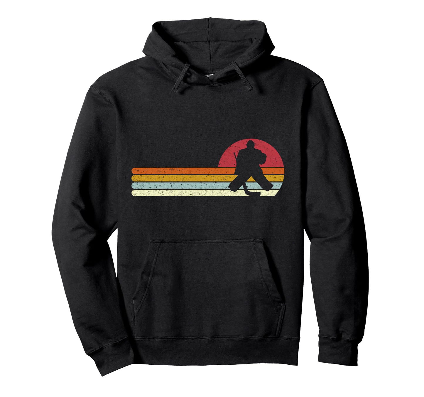 Goalie Sunset Ice Hockey Goalkeeper Hoodie - Minimalist Print Men Women - T-Shirt, Sweatshirt, Hoodie