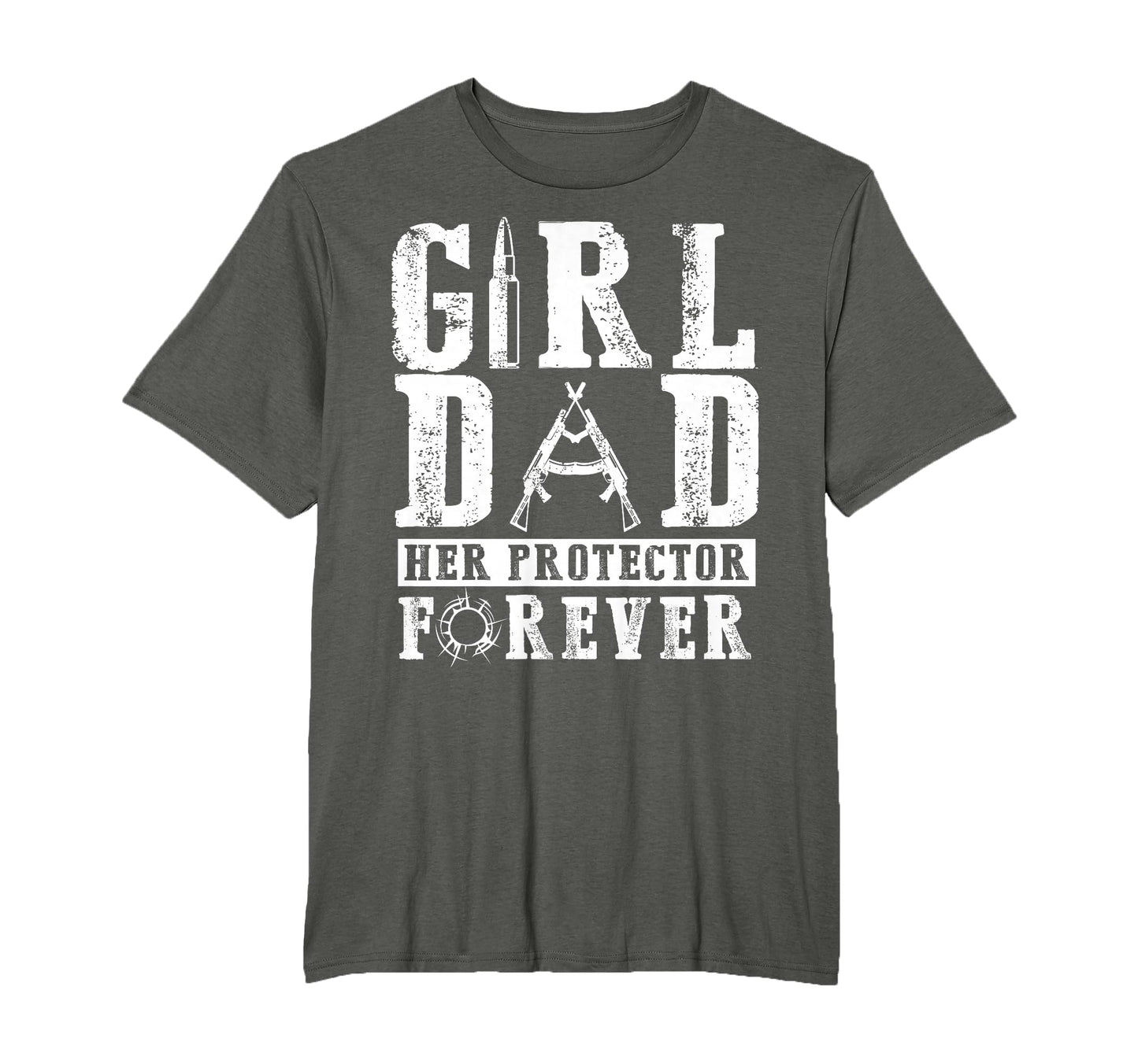 Dad Her Protector Forever Father T-Shirt - Minimalist Print for Adults - T-Shirt, Sweatshirt, Hoodie