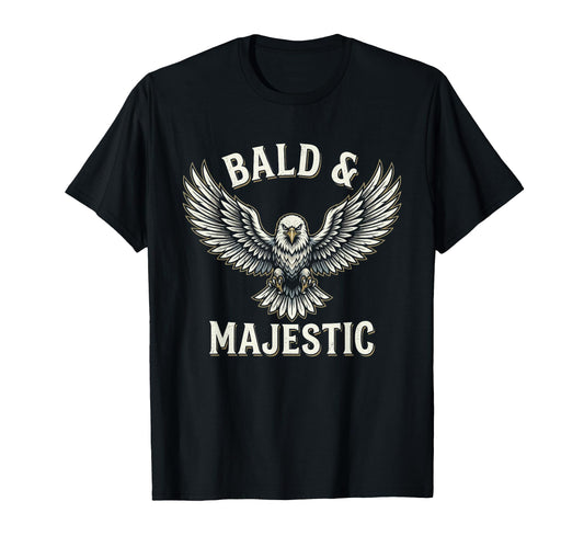 Bald Majestic Sexy Bald Guy Funny Dad T-Shirt - Custom Art Print Unisex - T-Shirt, Sweatshirt, Hoodie