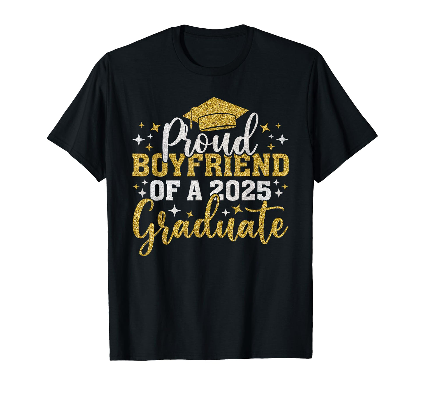 Boyfriend Senior 2025 Proud Class T-Shirt - Aesthetic Graphic for Adults - T-Shirt, Sweatshirt, Hoodie