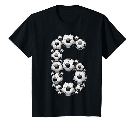 6 Year Old Soccer Birthday Funny 6Th T-Shirt - Unique Graphic Men Women - T-Shirt, Sweatshirt, Hoodie