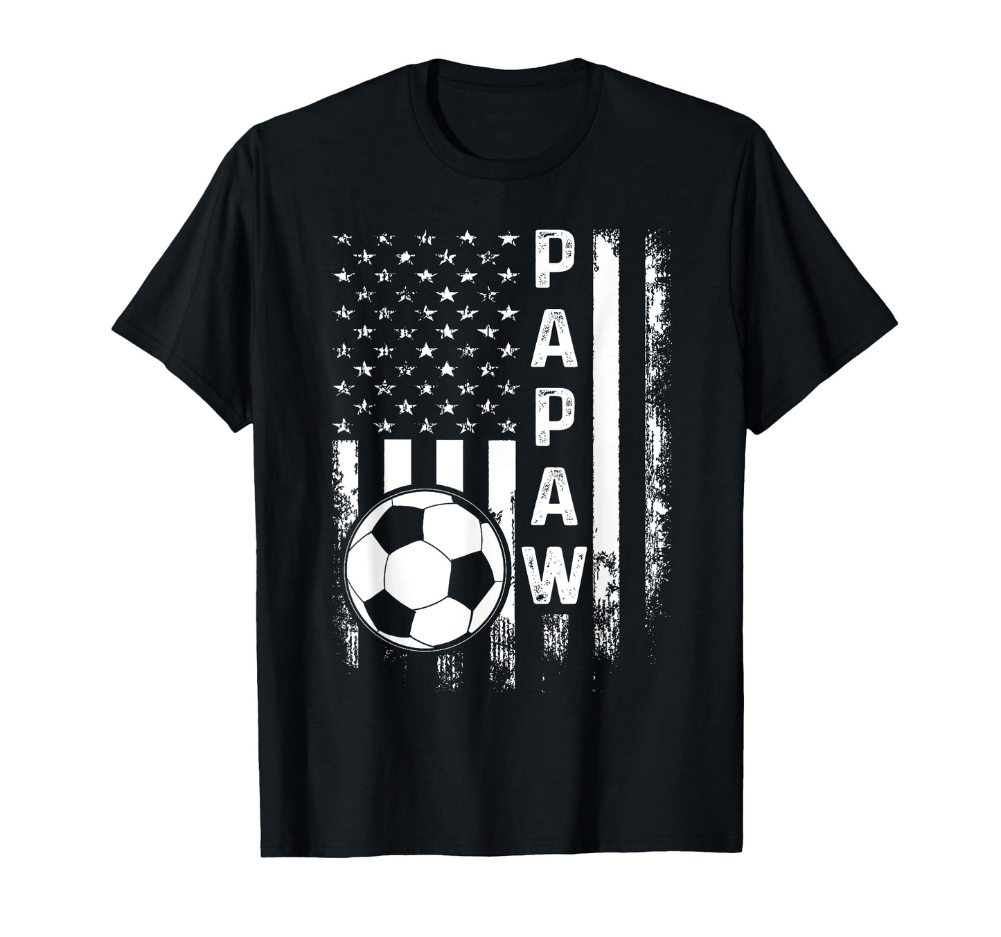 Soccer Papaw American Flag T-Shirt - Aesthetic Graphic Unisex - T-Shirt, Sweatshirt, Hoodie
