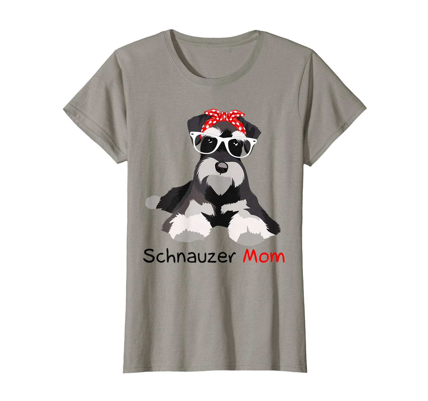 Schnauzer Mom Bandana Womens T-Shirt - Fun Novelty Design Men Women - T-Shirt, Sweatshirt, Hoodie