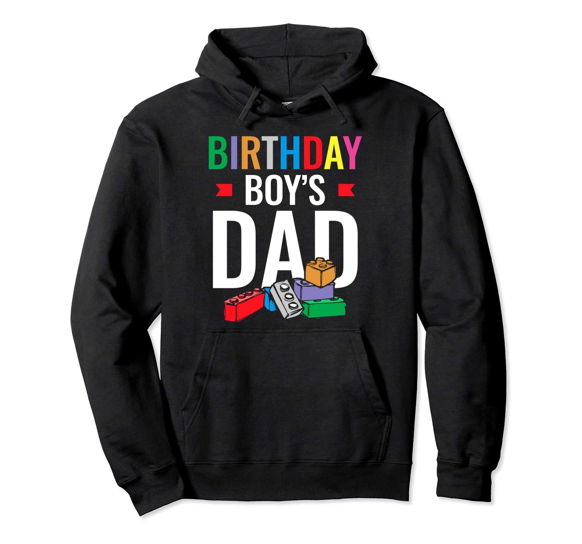 Birthday Dad Building Blocks Hoodie - Unique Graphic Unisex - T-Shirt, Sweatshirt, Hoodie