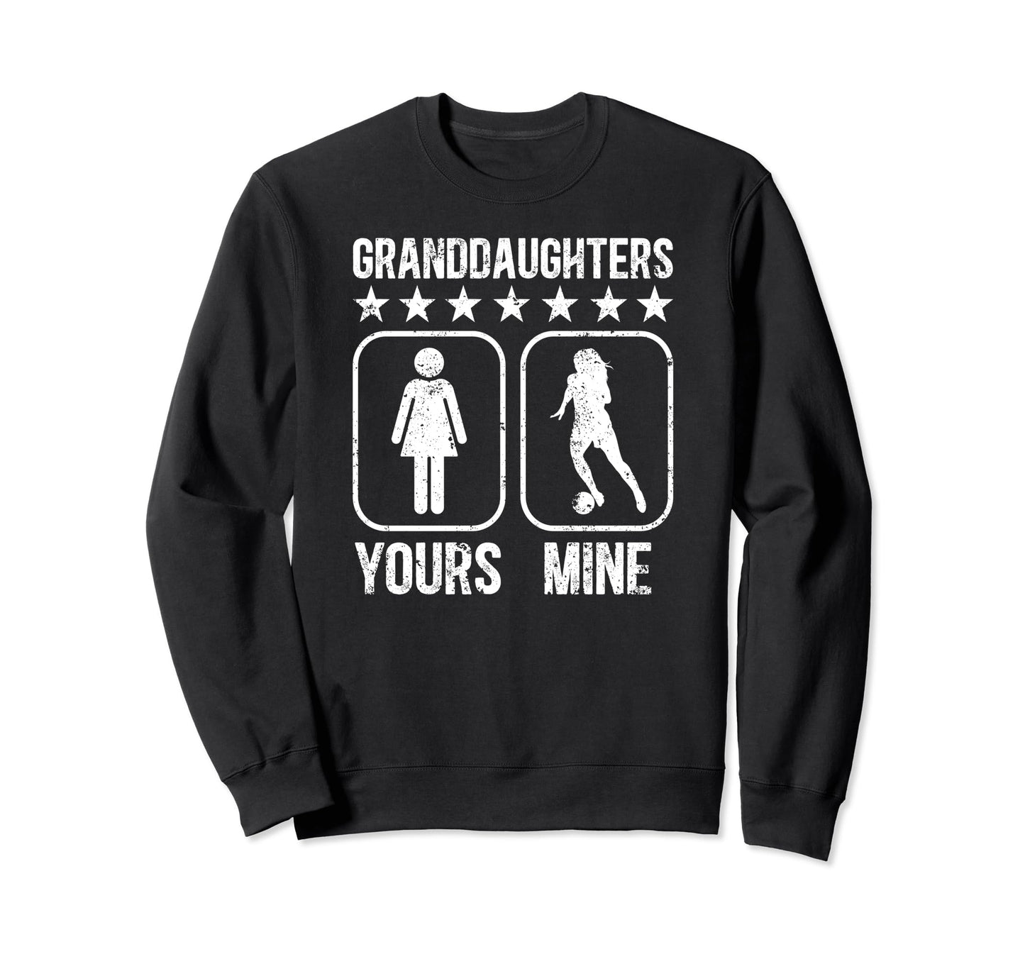 Granddaughters Soccer Grandpa Soccer Sweatshirt - Graphic Print Unisex - T-Shirt, Sweatshirt, Hoodie