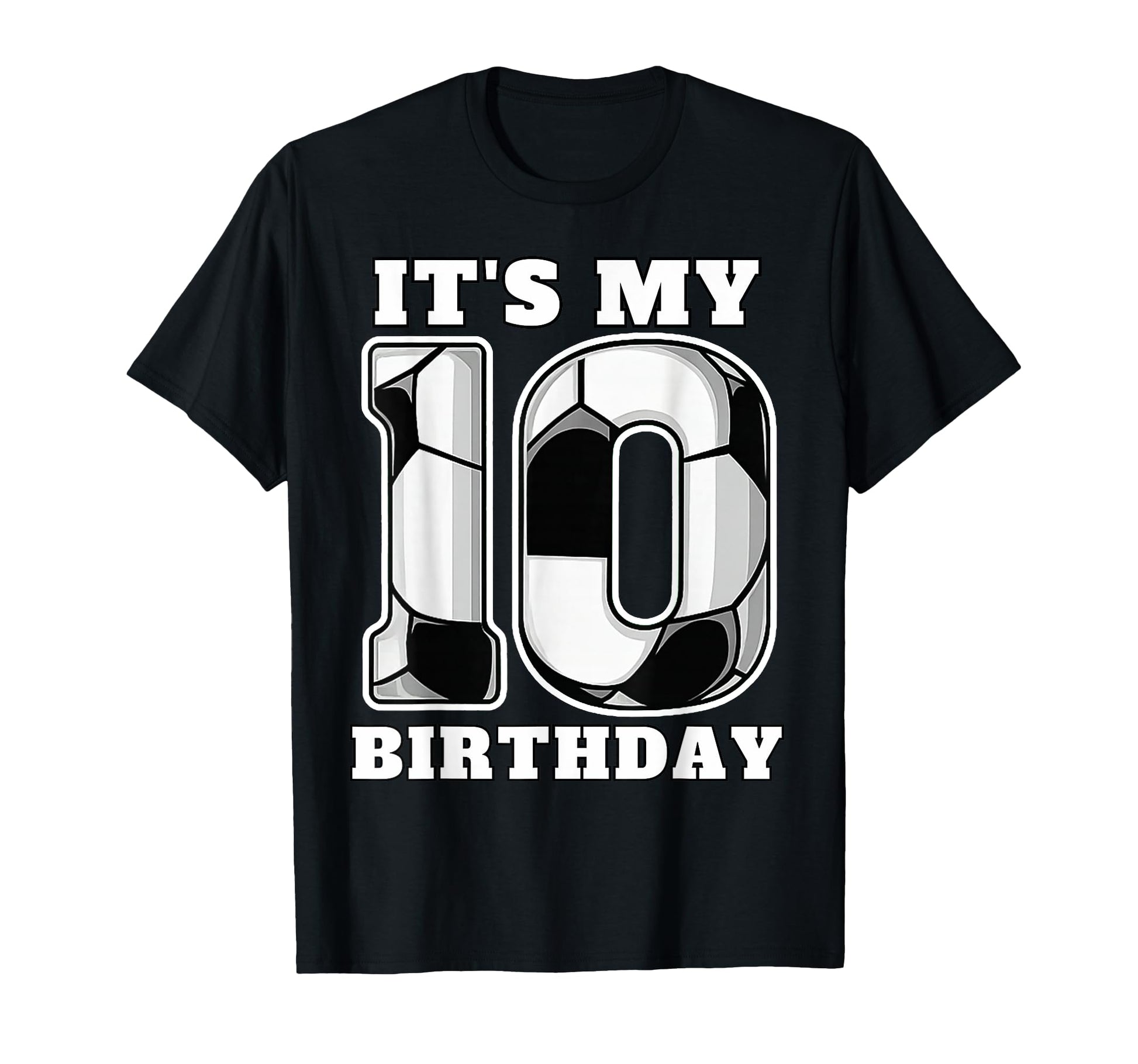 Happy Birthday Soccer Squad 10Th T-Shirt - Trendy Graphic for Adults - T-Shirt, Sweatshirt, Hoodie