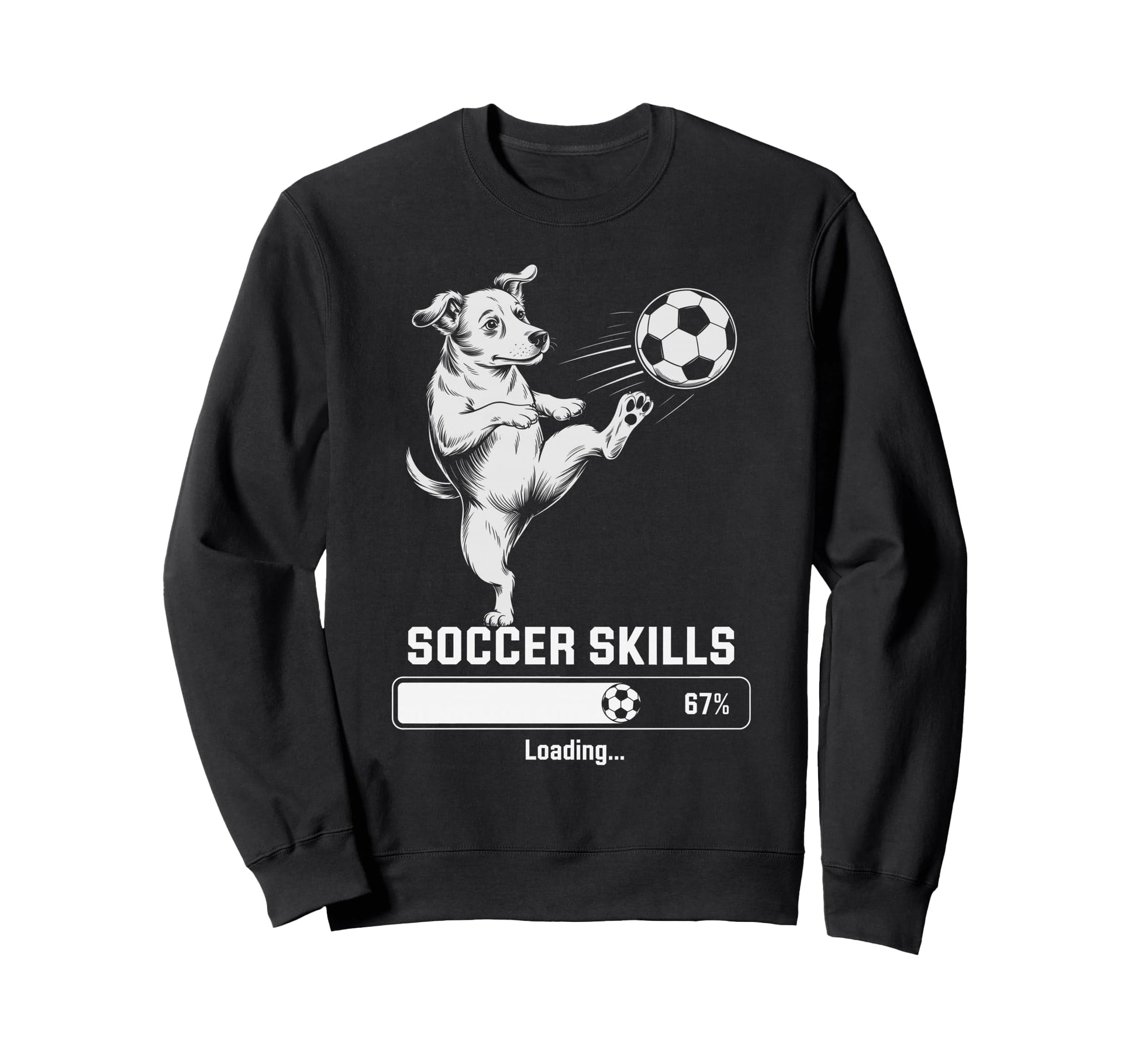 Soccer Dog Skills Loading Gym Sweatshirt - Minimalist Print Men Women - T-Shirt, Sweatshirt, Hoodie