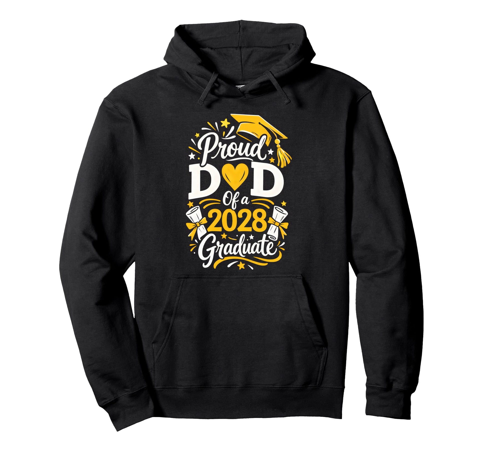 Proud Dad 2028 Graduate Graduation Hoodie - Minimalist Print for Adults - T-Shirt, Sweatshirt, Hoodie