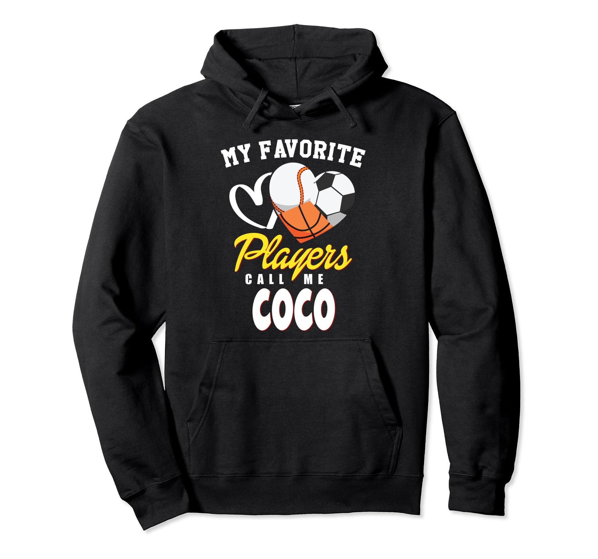 My Favorite Players Baseball Soccer Hoodie - Graphic Print for Adults - T-Shirt, Sweatshirt, Hoodie