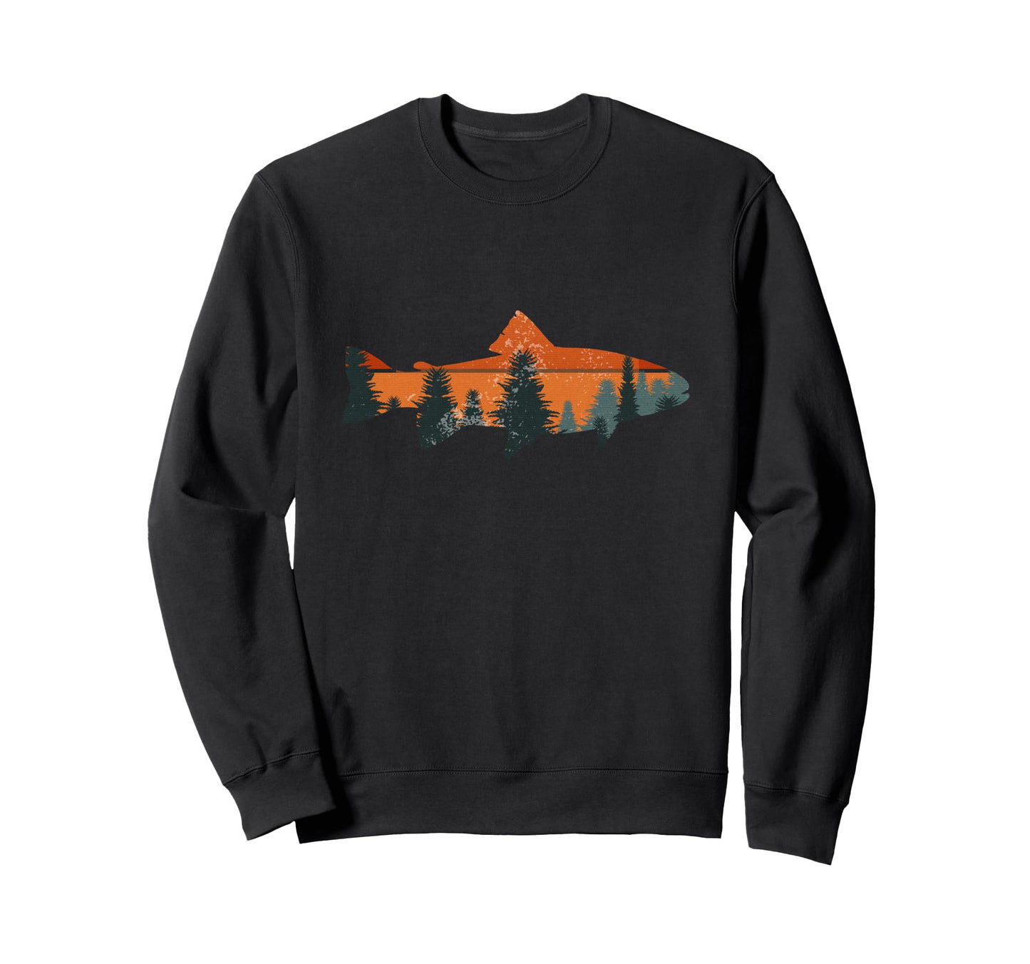 Trout Fly Fishing Nature Outdoor Sweatshirt - Custom Art Print Men Women - T-Shirt, Sweatshirt, Hoodie