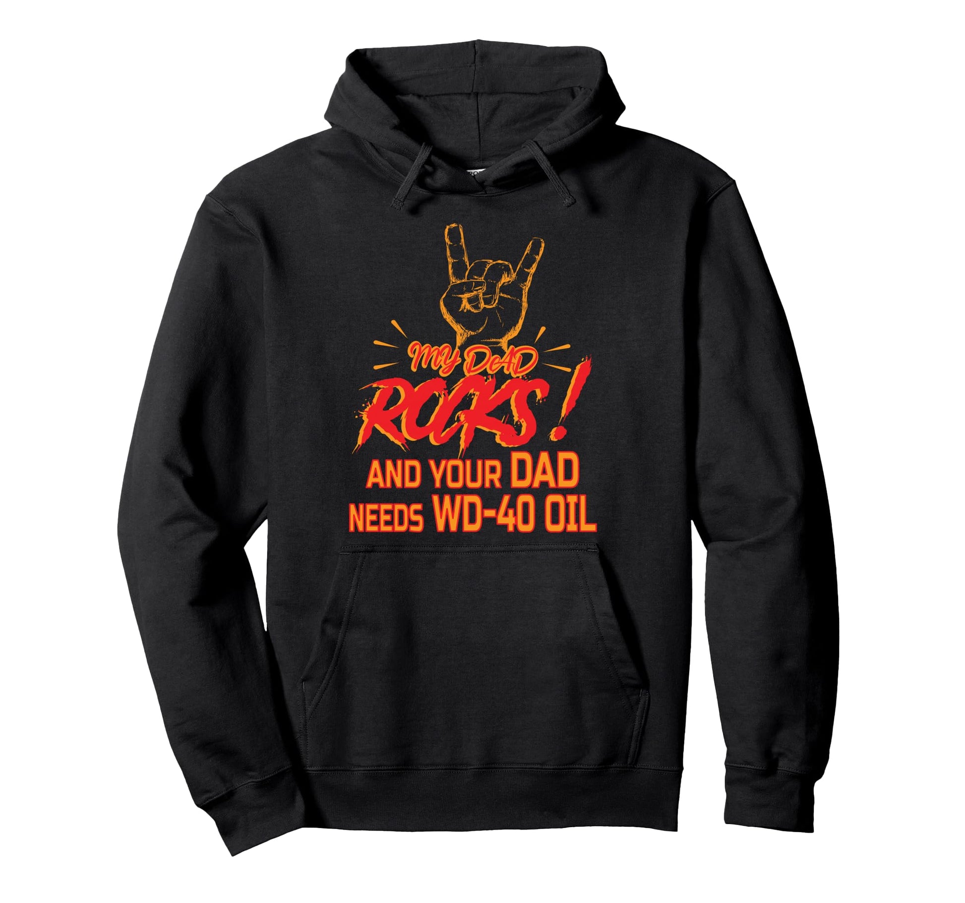 My Dad Rocks Daddy Pa Fathers Day Best Dad Hoodie - Custom Art Print Unisex - T-Shirt, Sweatshirt, Hoodie