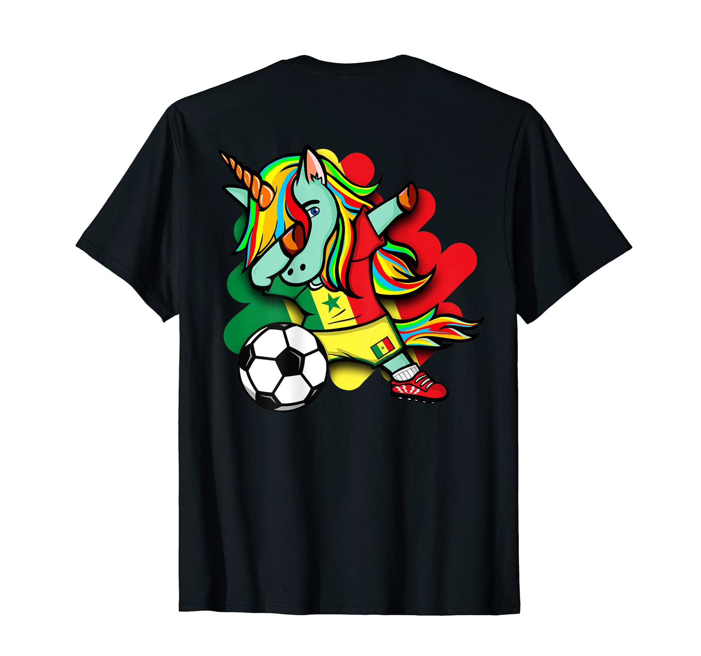 Dabbing Unicorn Senegal Soccer Fans T-Shirt - Unique Graphic Men Women - T-Shirt, Sweatshirt, Hoodie
