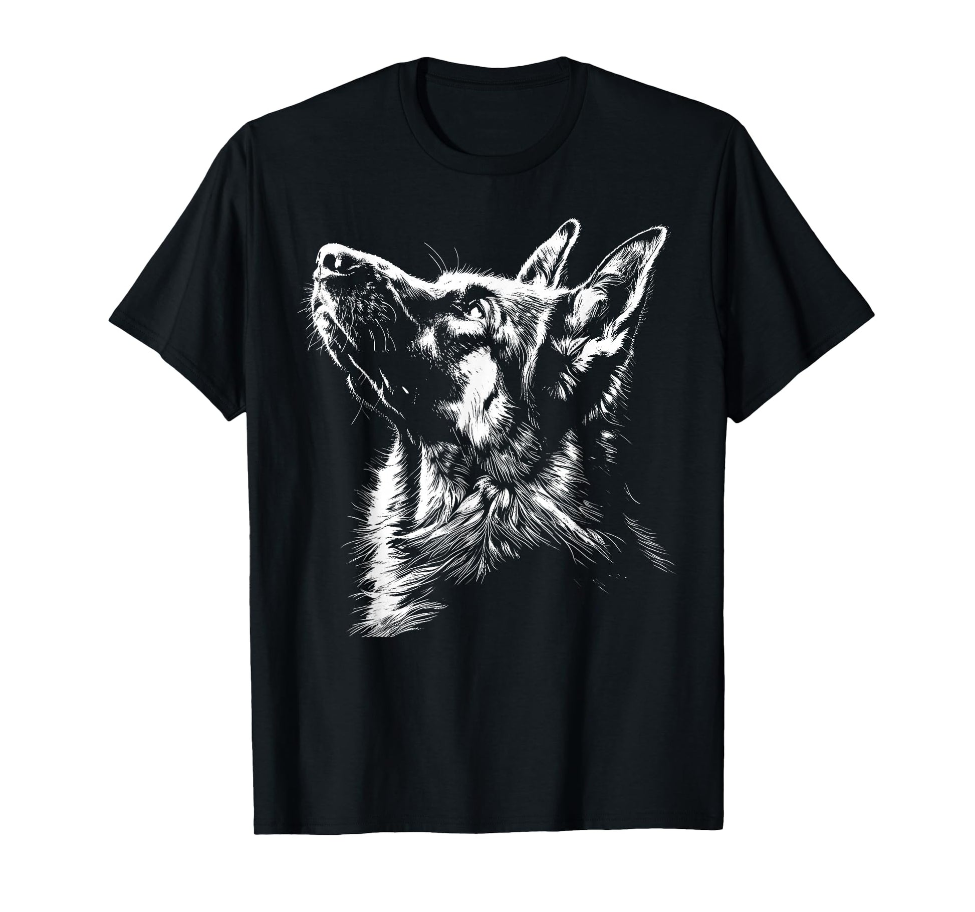 German Shepherd Silhouette German T-Shirt - Trendy Graphic for Adults - T-Shirt, Sweatshirt, Hoodie