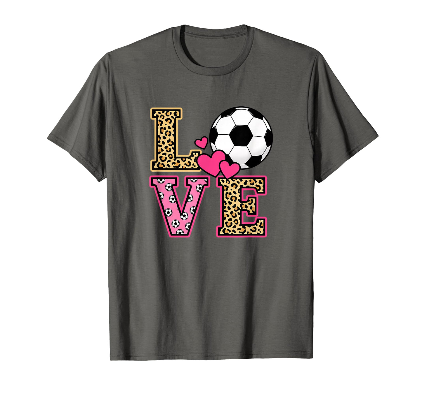 Love Leopard Soccer Ball Womens Soccer T-Shirt - Streetwear Style Unisex - T-Shirt, Sweatshirt, Hoodie