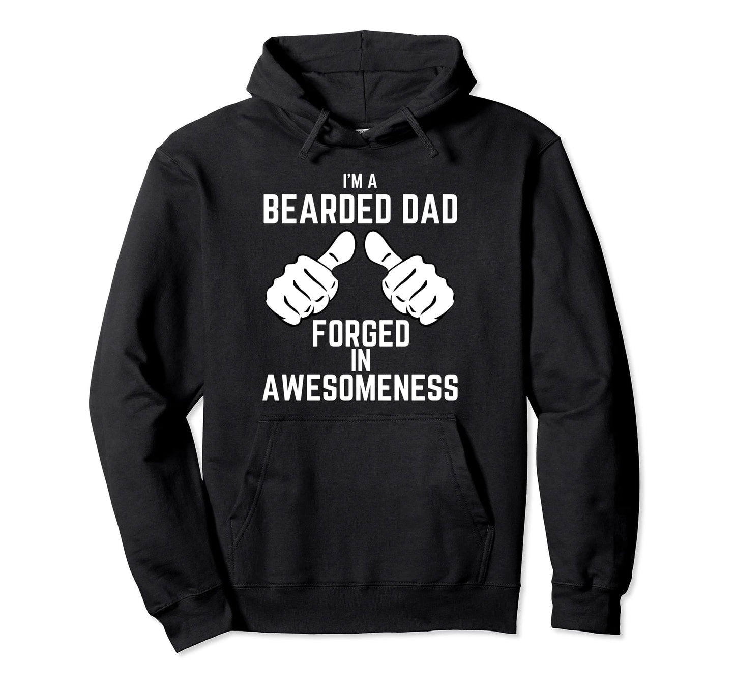Bearded Dad Mens Beard Funny Hoodie - Custom Art Print for Adults - T-Shirt, Sweatshirt, Hoodie