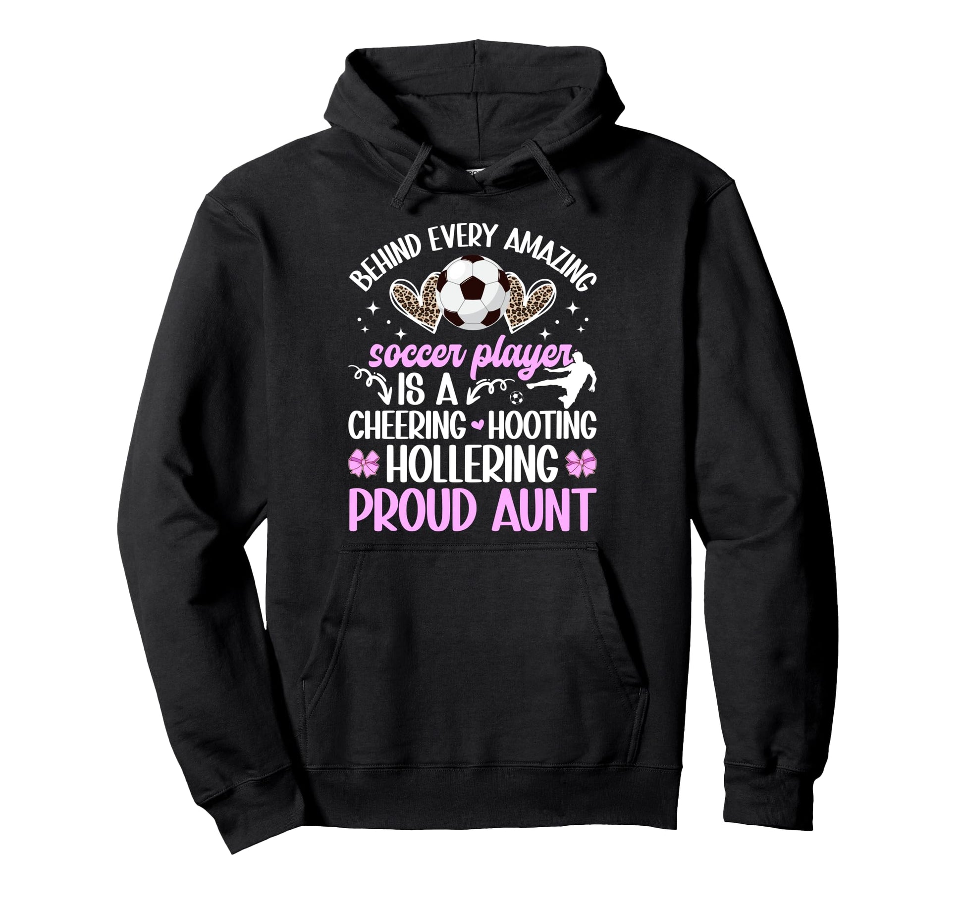 Proud Aunt Soccer Player Auntie Soccer Hoodie - Minimalist Print Unisex - T-Shirt, Sweatshirt, Hoodie