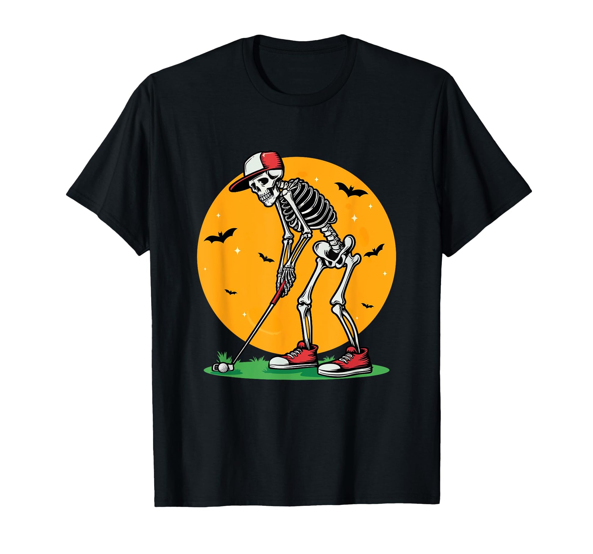 Skeleton Golf Halloween Golfer Golf T-Shirt - Streetwear Style Men Women - T-Shirt, Sweatshirt, Hoodie