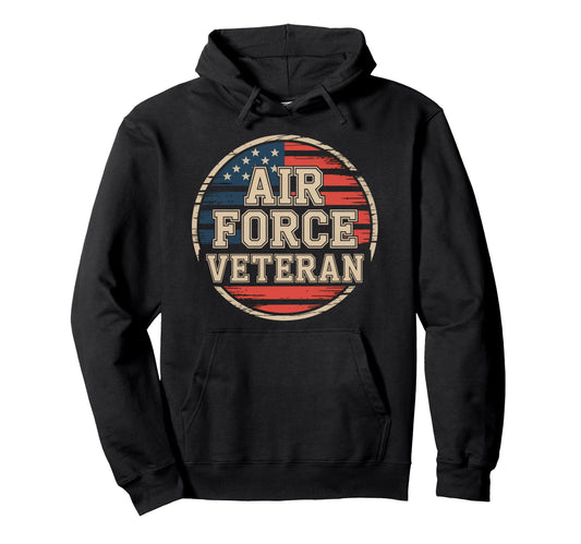 Air Force Veteran Us American Flag Hoodie - Minimalist Print for Adults - T-Shirt, Sweatshirt, Hoodie