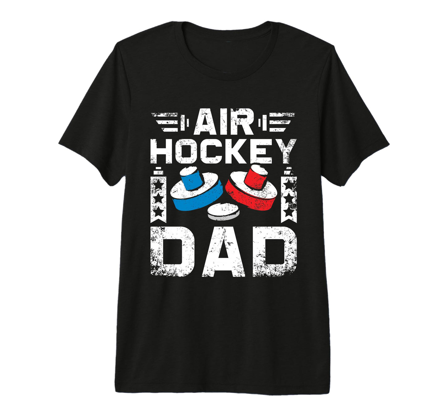 Fathers Day Air Hockey Dad Game Tri T-Shirt - Novelty Apparel Men Women - T-Shirt, Sweatshirt, Hoodie