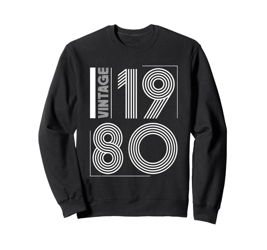 1980 T Shirts Funny 1980 Birthday Sweatshirt - Custom Art Print Unisex - T-Shirt, Sweatshirt, Hoodie