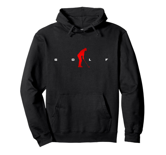 Basbo Mens Black Golf Hoodie - Fun Novelty Design Unisex - T-Shirt, Sweatshirt, Hoodie