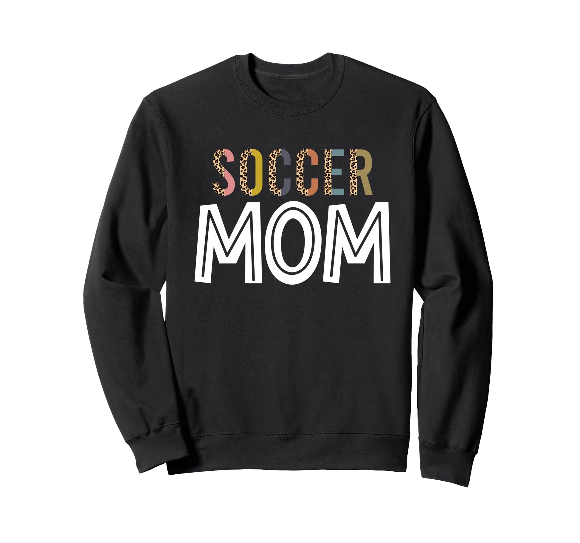 Leopard Soccer Mama Soccer Mom Gifts Sweatshirt - Unique Graphic Unisex - T-Shirt, Sweatshirt, Hoodie