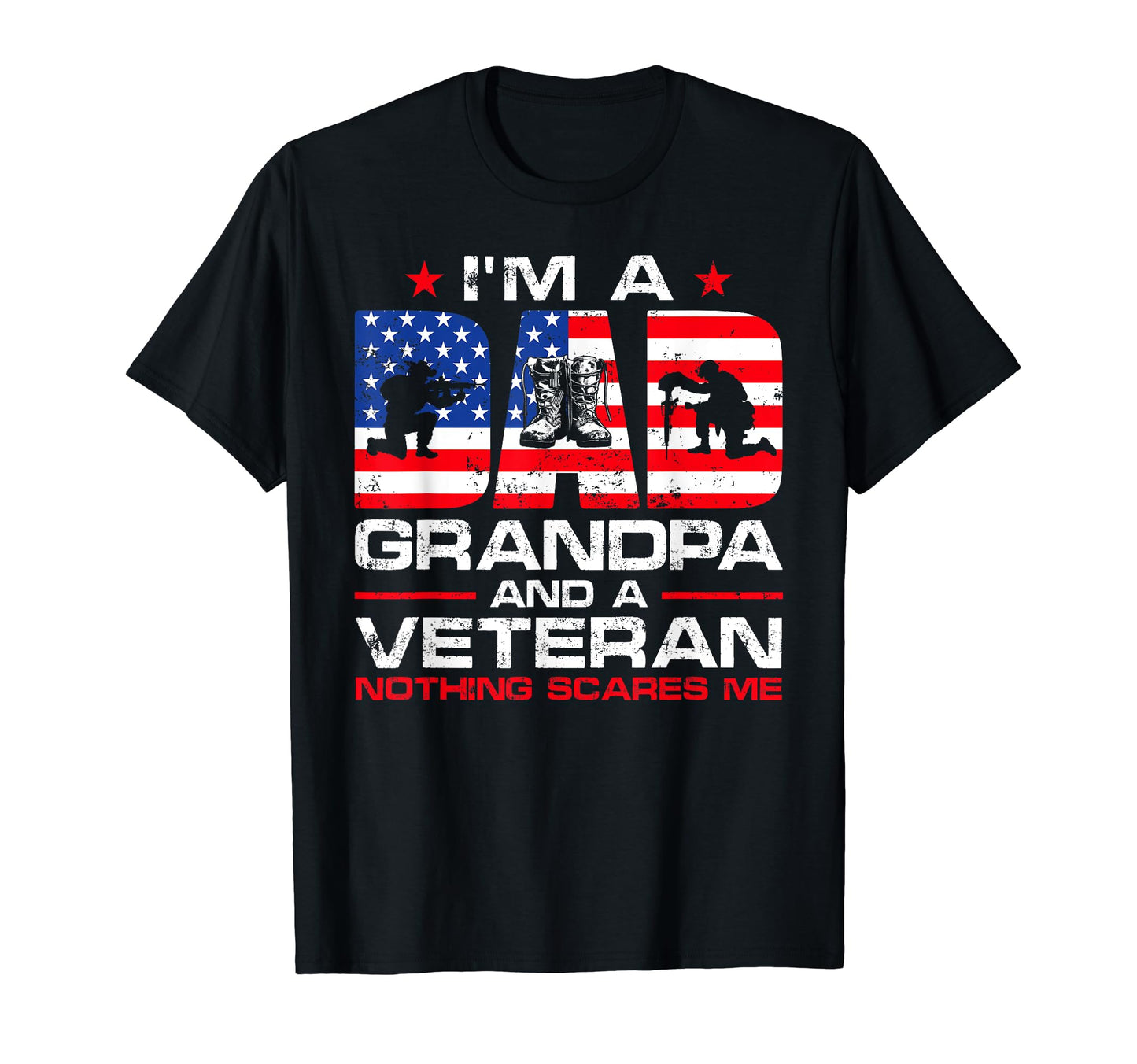 Gun American Flag Im Dad Grandpa And T-Shirt - Minimalist Print for Adults - T-Shirt, Sweatshirt, Hoodie