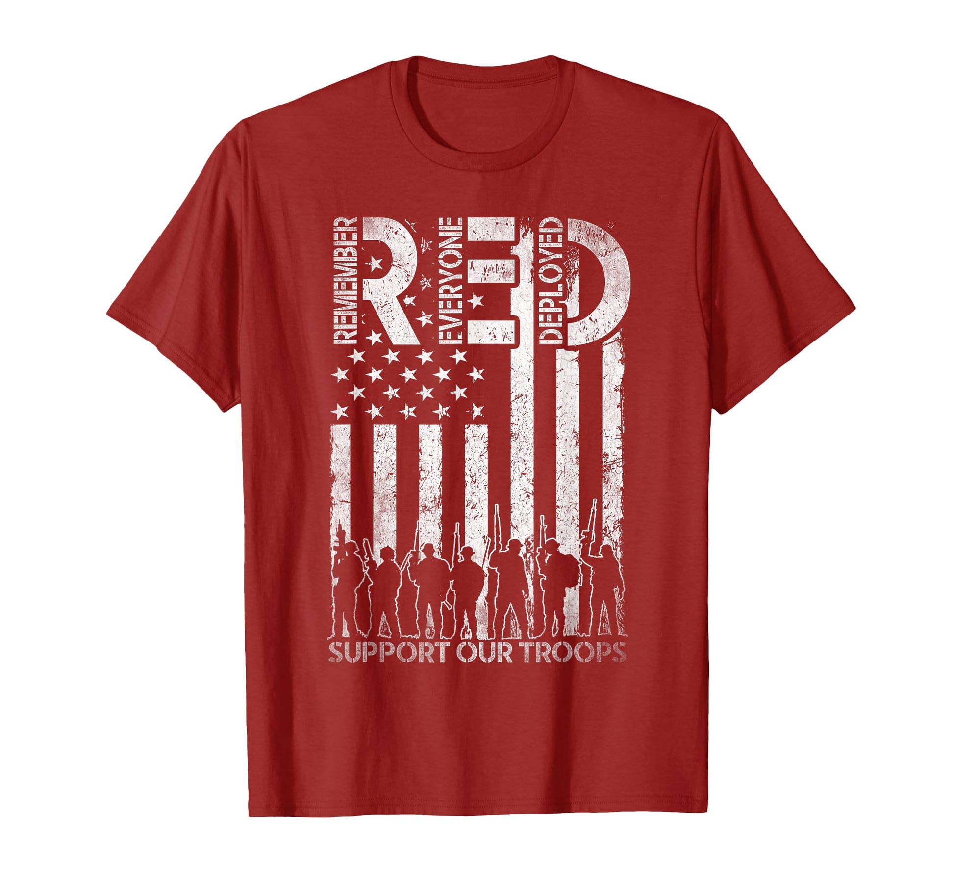 Red Friday Military Veteran Deployed Dad T-Shirt - Minimalist Print Unisex - T-Shirt, Sweatshirt, Hoodie