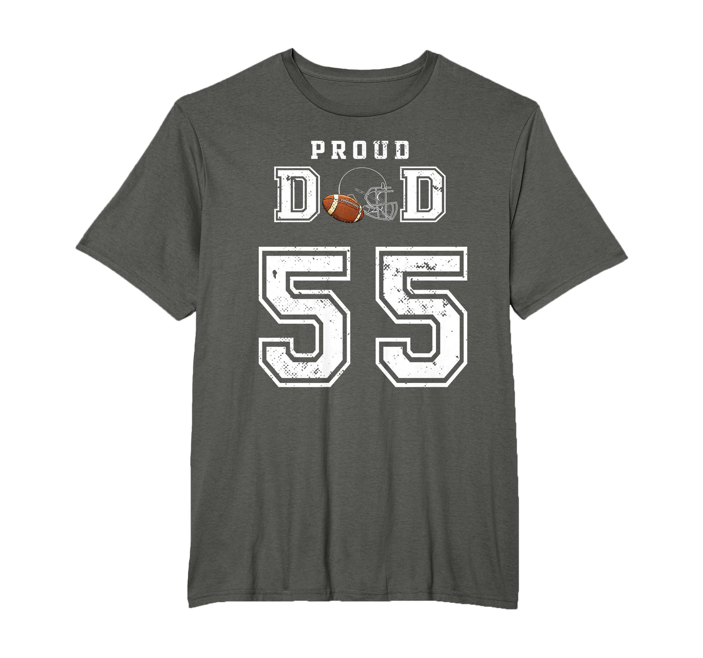 Custom Proud Football Dad Number 55 T-Shirt - Custom Art Print Unisex - T-Shirt, Sweatshirt, Hoodie