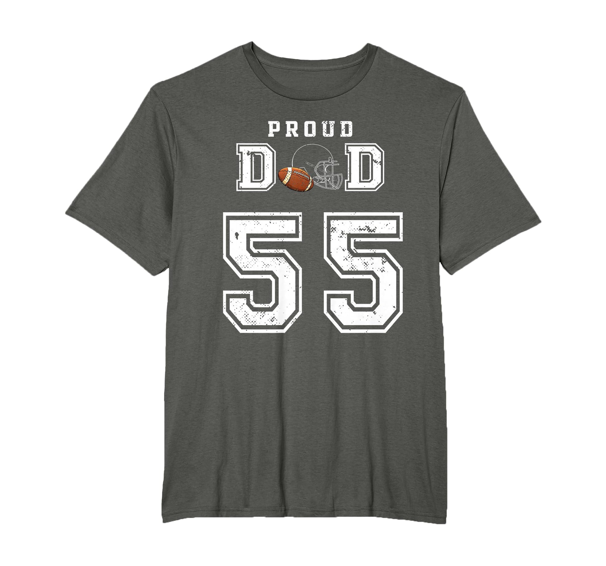 Custom Proud Football Dad Number 55 T-Shirt - Custom Art Print Unisex - T-Shirt, Sweatshirt, Hoodie