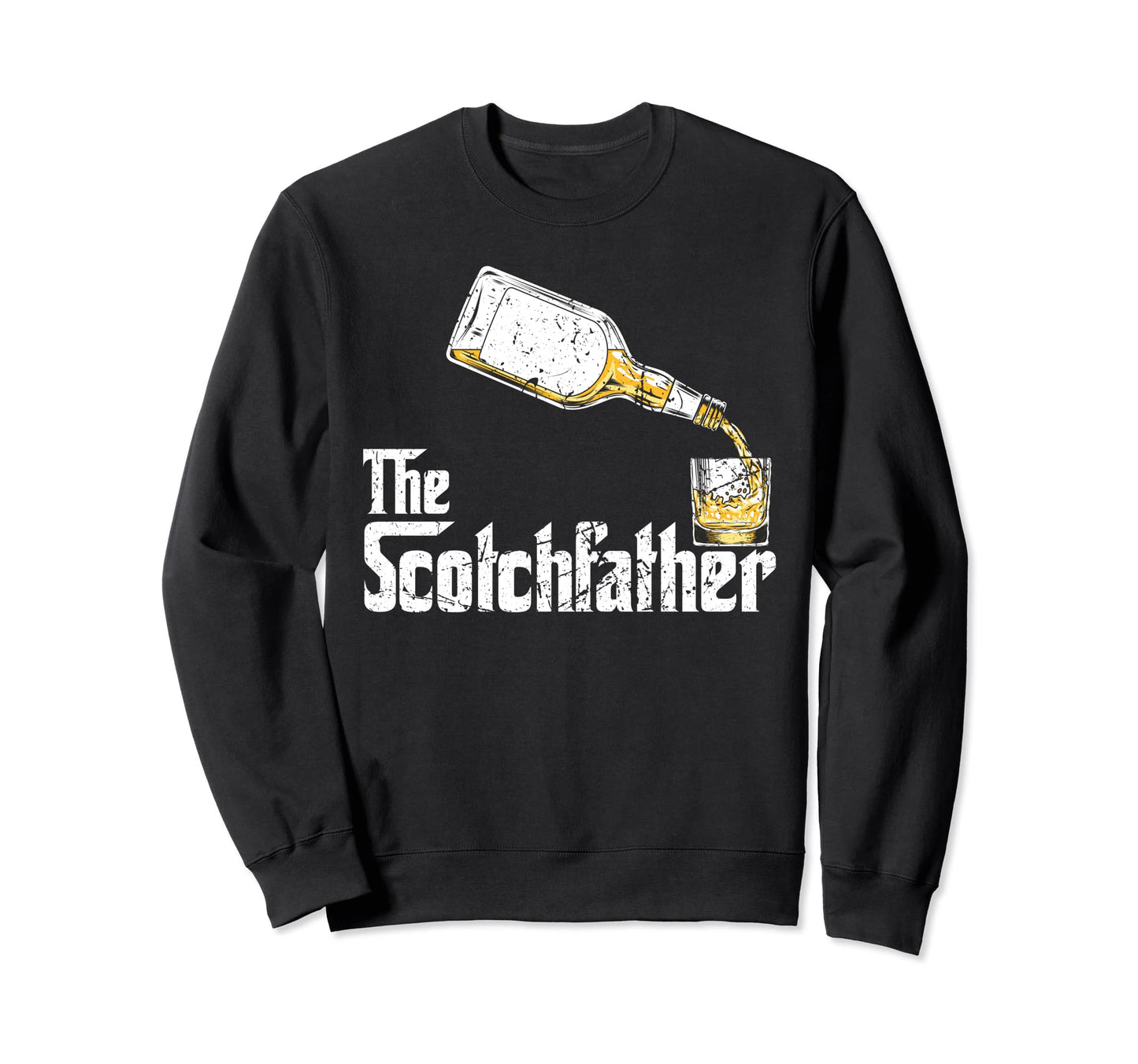 Scotchfather Scotch Whiskey Whisky Sweatshirt - Minimalist Print Unisex - T-Shirt, Sweatshirt, Hoodie