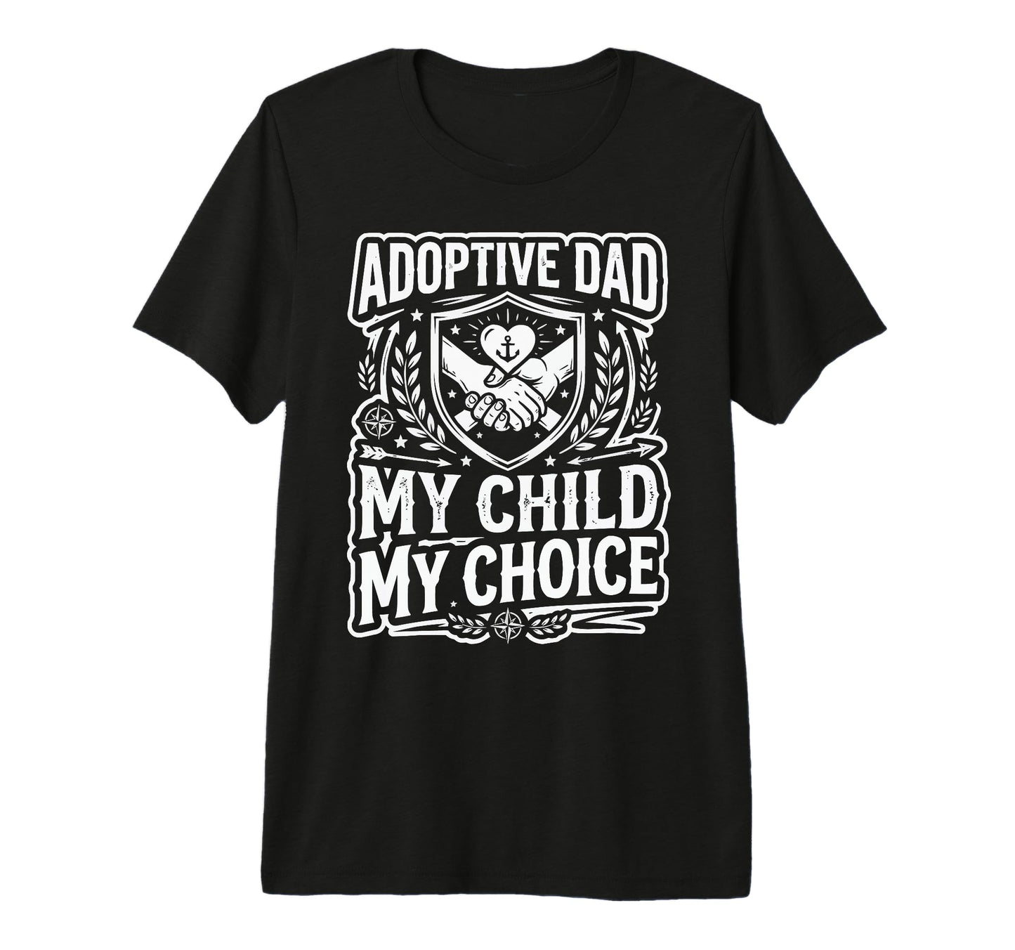 Mens Adoptive Dad Adoption T-Shirt - Casual Everyday Wear Men Women - T-Shirt, Sweatshirt, Hoodie