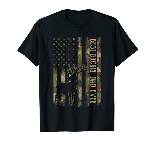Best Buckin Dad Ever Deer Hunting T-Shirt - Aesthetic Graphic Men Women - T-Shirt, Sweatshirt, Hoodie