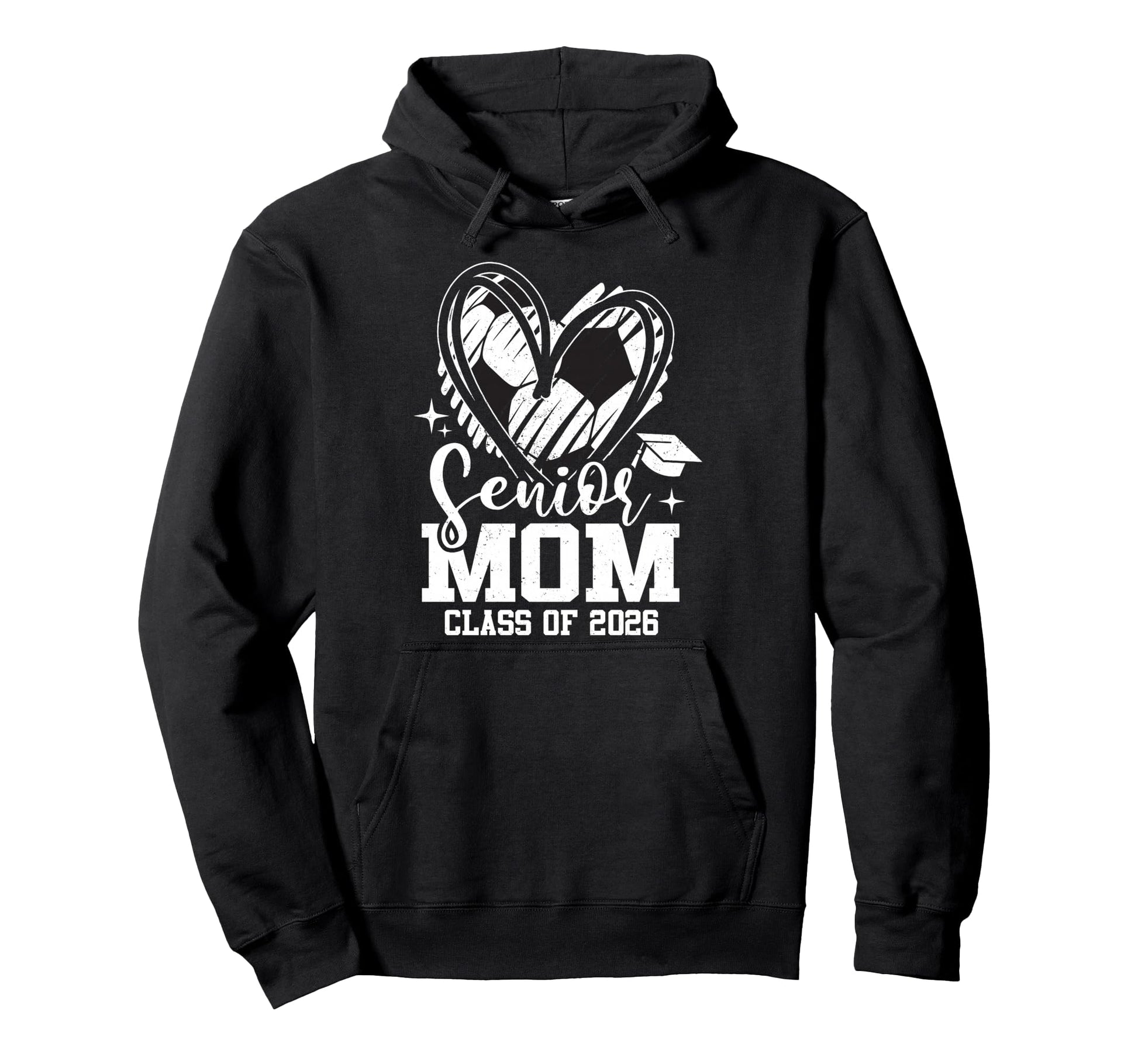 Senior Mom Class 2026 Soccer Hoodie - Custom Art Print for Adults - T-Shirt, Sweatshirt, Hoodie
