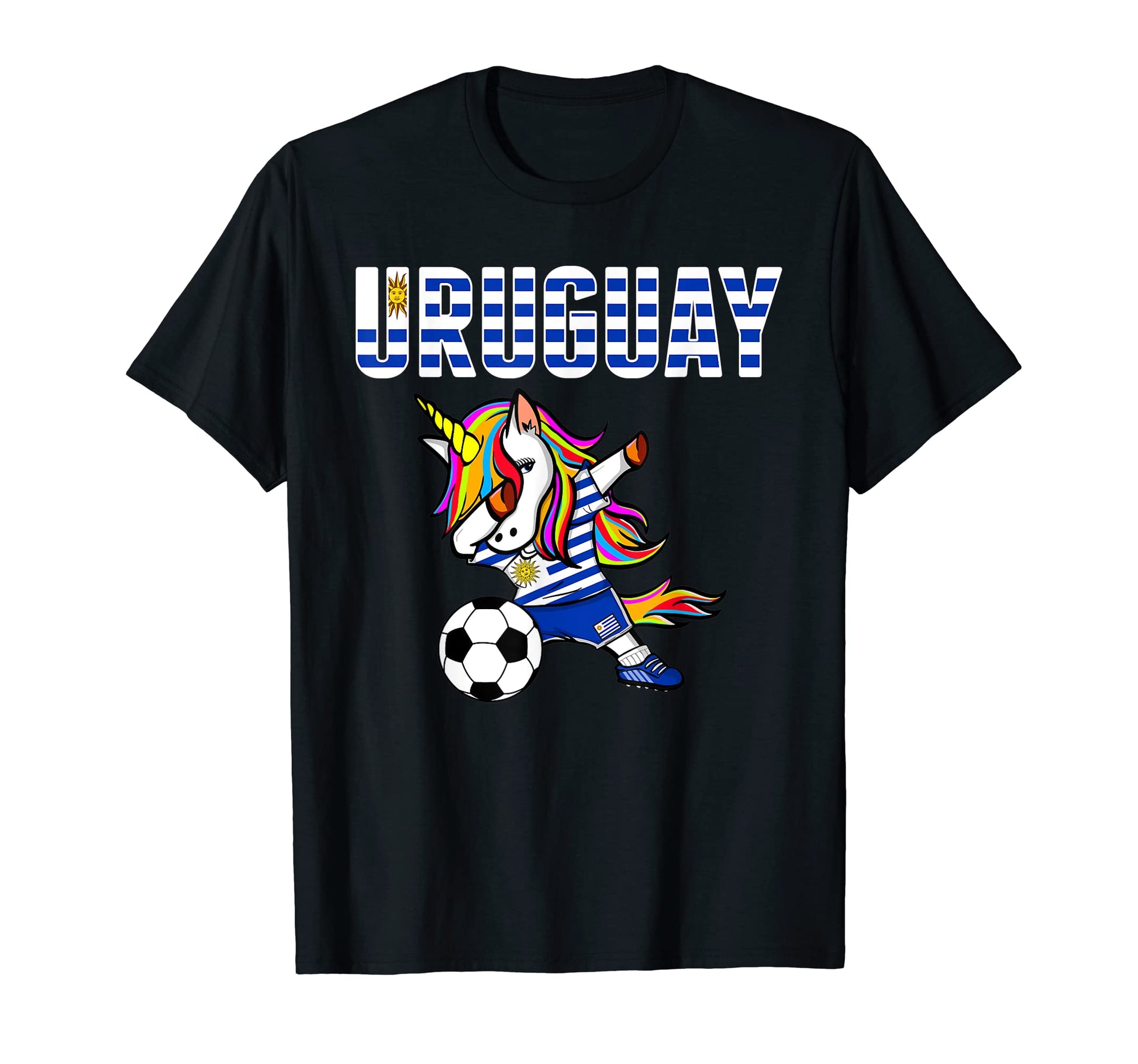 Dabbing Unicorn Uruguay Soccer T-Shirt - Casual Everyday Wear for Adults - T-Shirt, Sweatshirt, Hoodie