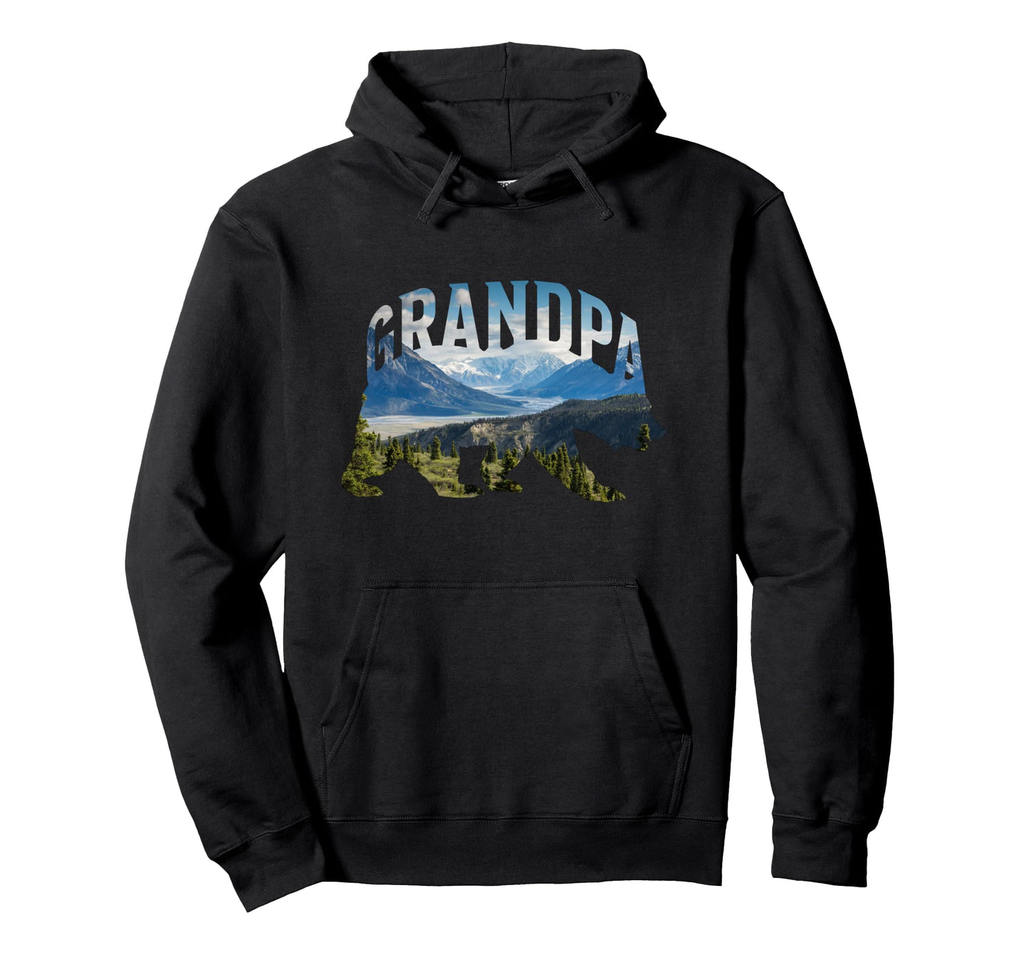Grandpa Bear Mountains Papa Bear Dad Hoodie - Novelty Apparel Unisex - T-Shirt, Sweatshirt, Hoodie