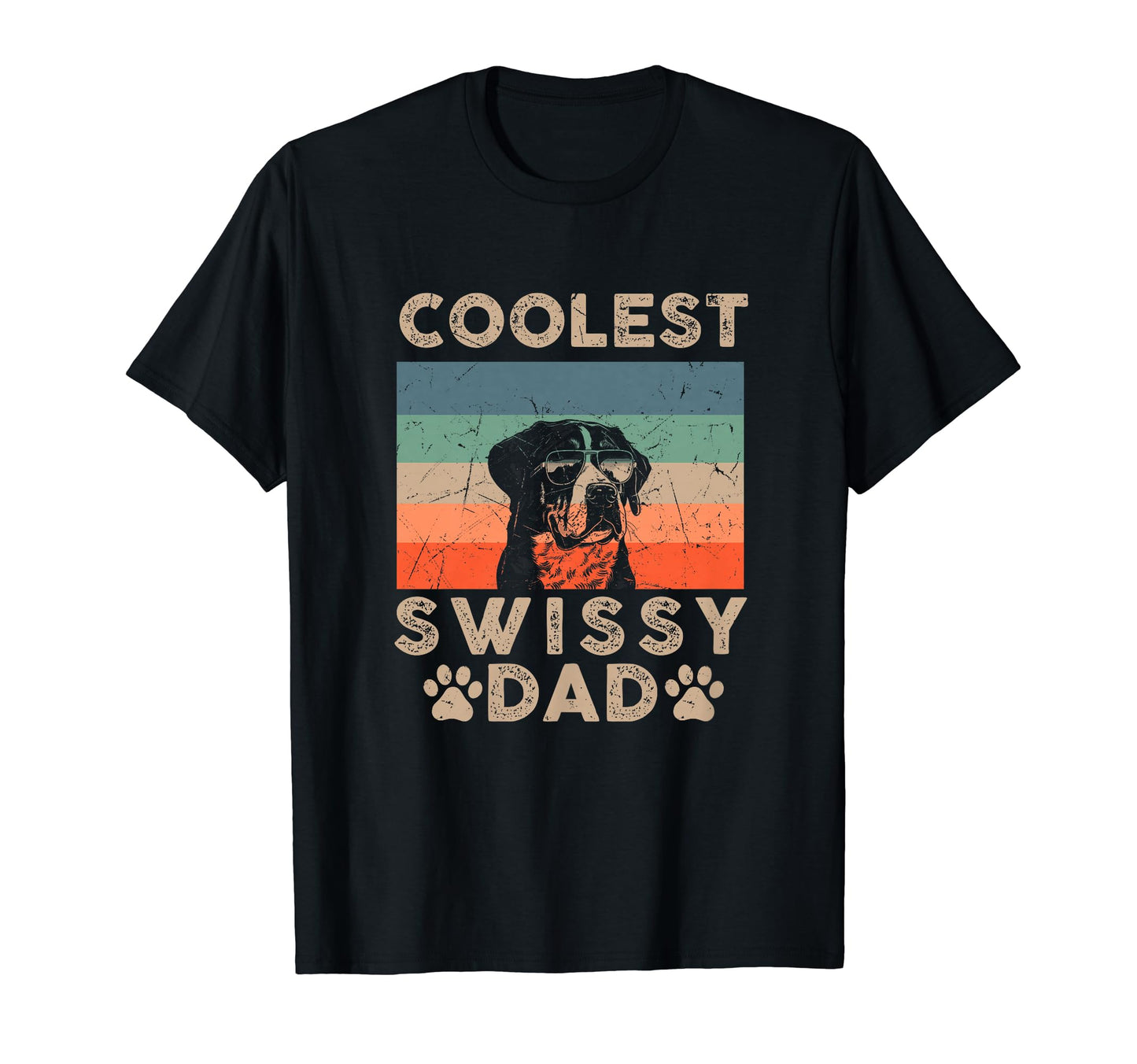 Coolest Swissy Dad Dog Sunglasses T-Shirt - Custom Art Print for Adults - T-Shirt, Sweatshirt, Hoodie