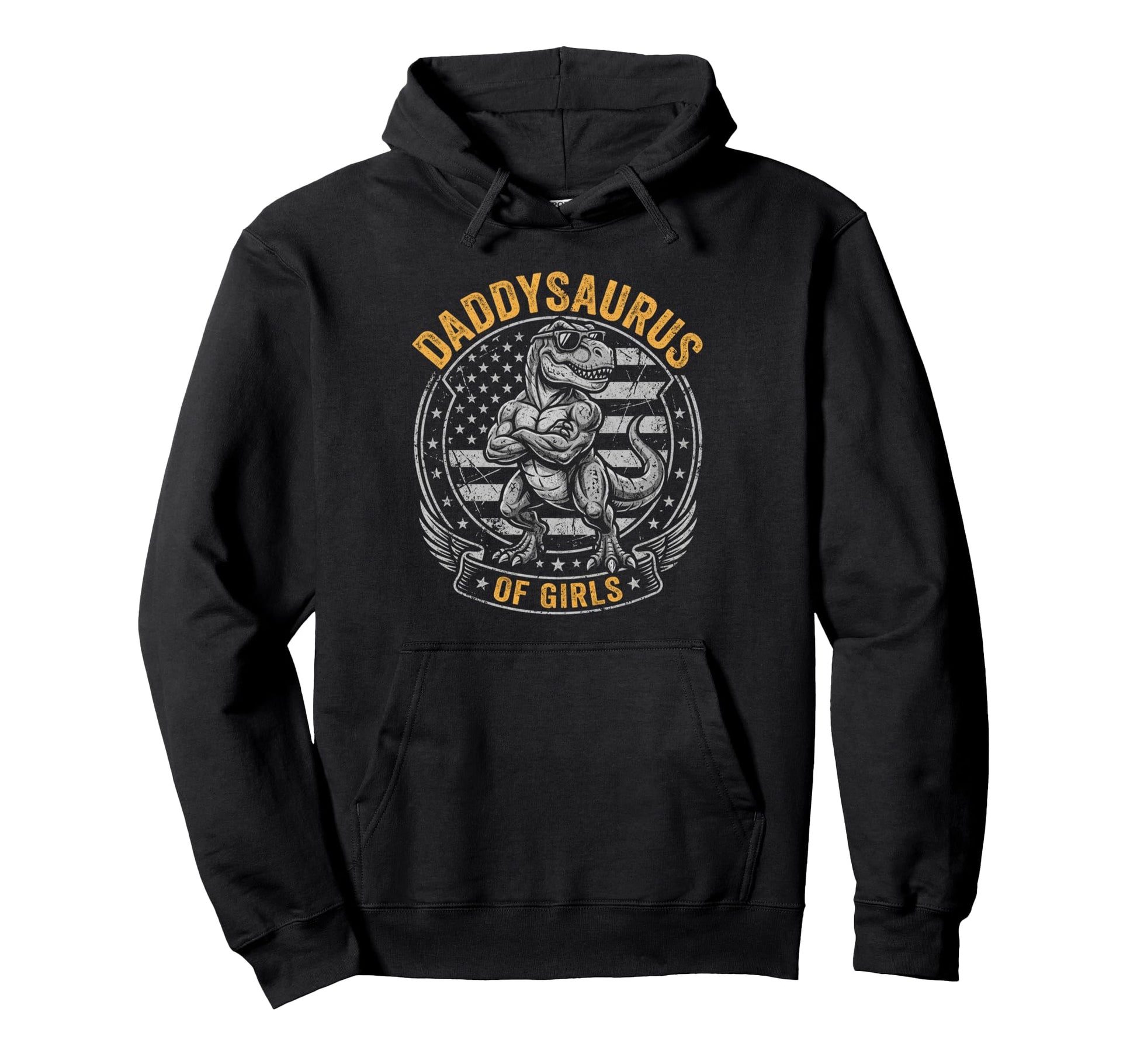 Daddy Saurus Daughter Dad Fathers Day Dad Hoodie - Unique Graphic Men Women - T-Shirt, Sweatshirt, Hoodie