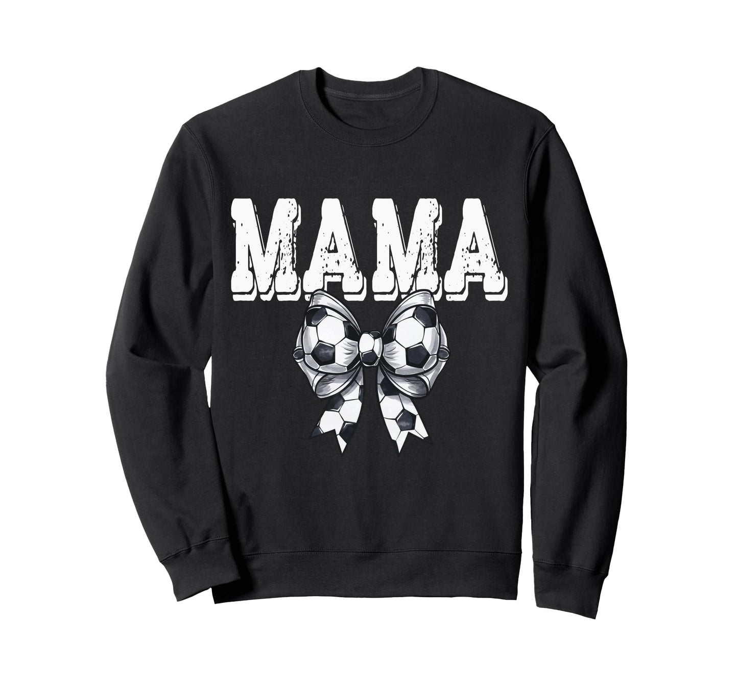Coquette Soccer Bow Mama Sister Sweatshirt - Graphic Print Men Women - T-Shirt, Sweatshirt, Hoodie
