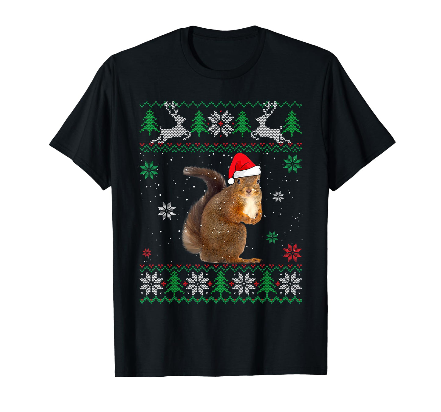 Ugly Squirrel Lover Santa Hat Animals T-Shirt - Streetwear Style Unisex - T-Shirt, Sweatshirt, Hoodie