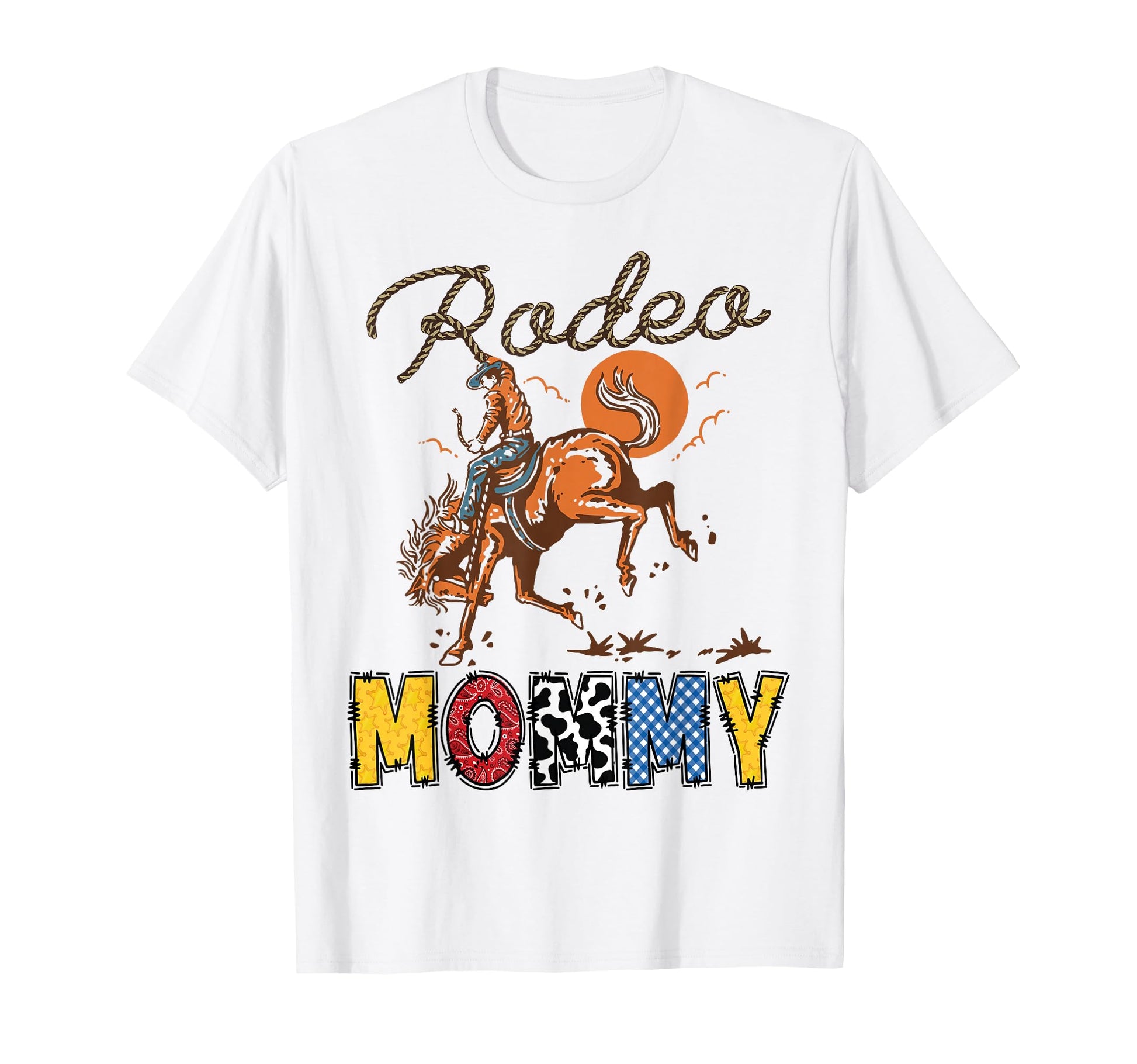 Rodeo Mommy Cowboy Cowgirl Birthday T-Shirt - Trendy Graphic Unisex - T-Shirt, Sweatshirt, Hoodie