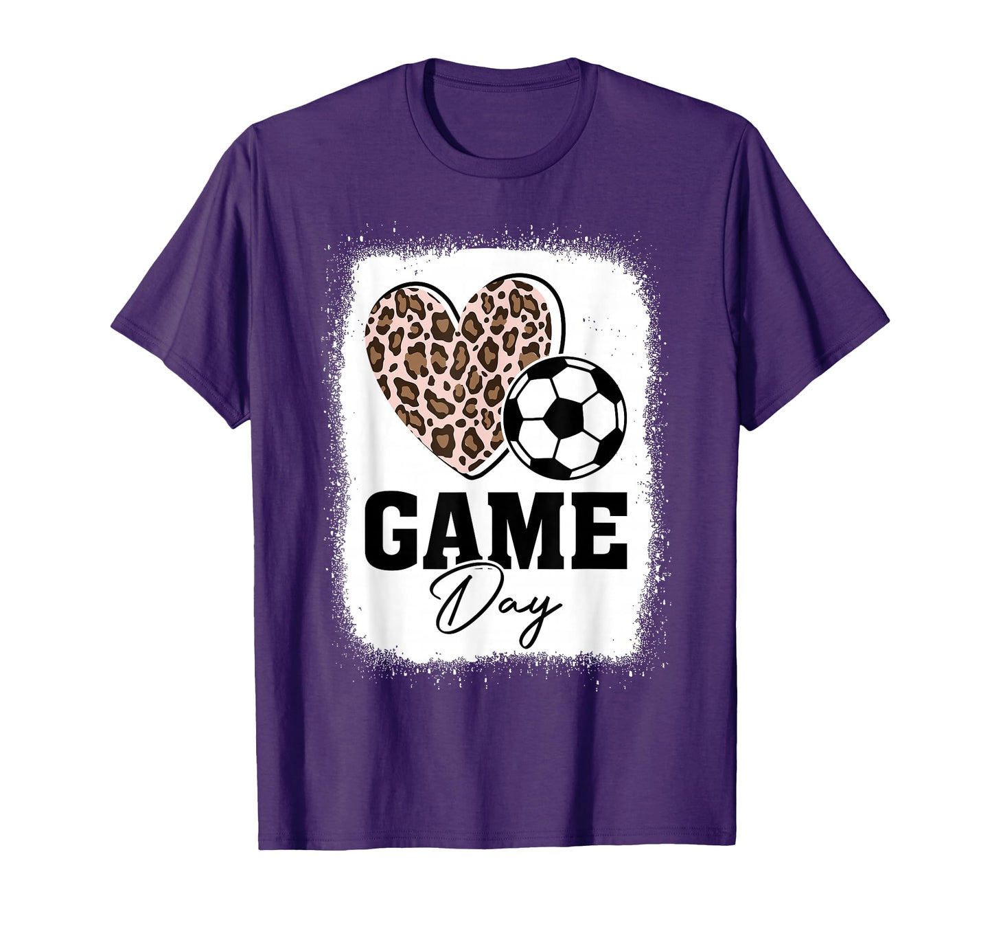 Soccer Game Day Leopard Cheetah Soccer T-Shirt - Graphic Print for Adults - T-Shirt, Sweatshirt, Hoodie