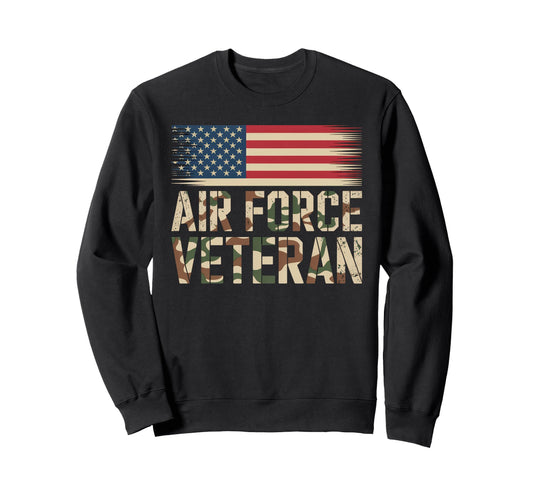 Air Force Veteran Us American Sweatshirt - Casual Everyday Wear for Adults - T-Shirt, Sweatshirt, Hoodie