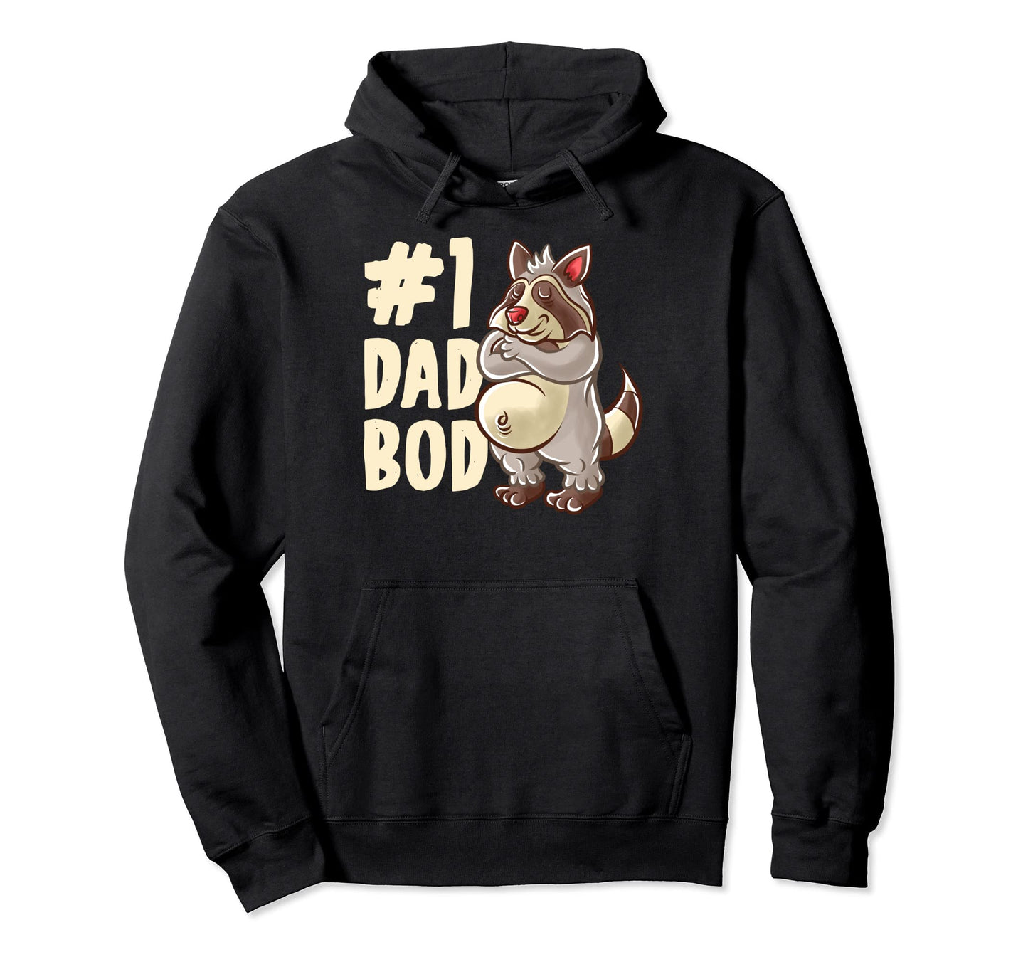 Raccoon Dad Best Dad Bod Daddy Papa Hoodie - Aesthetic Graphic Men Women - T-Shirt, Sweatshirt, Hoodie