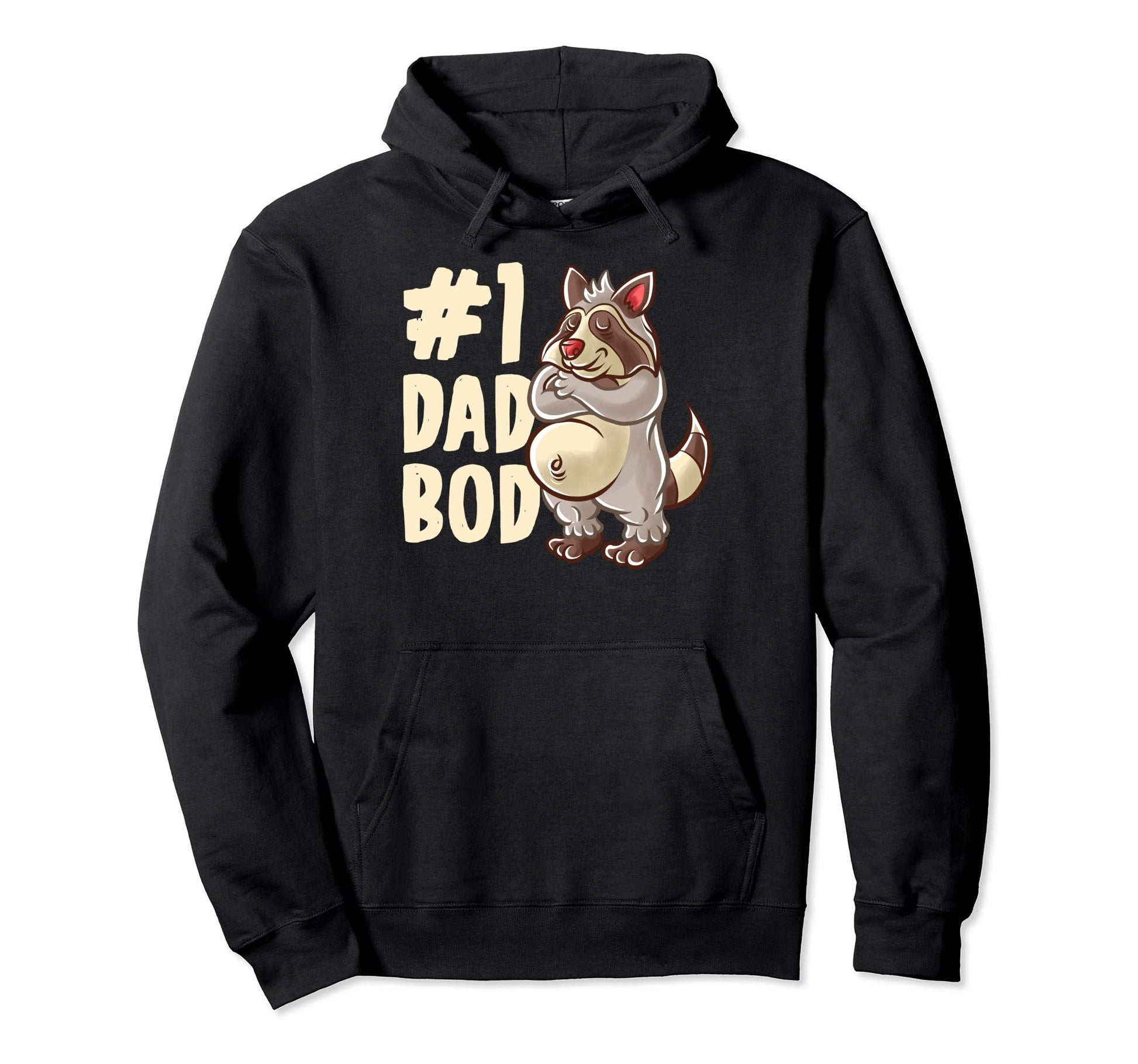 Raccoon Dad Best Dad Bod Daddy Papa Hoodie - Aesthetic Graphic Men Women - T-Shirt, Sweatshirt, Hoodie