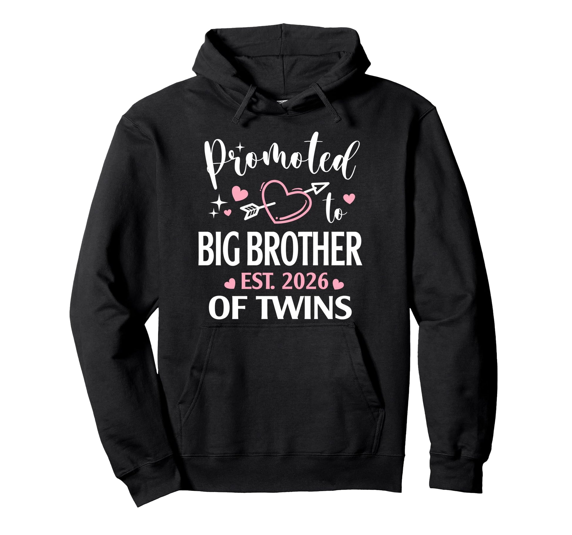 Promoted To Big Brother Twins Est 2026 Hoodie - Trendy Graphic Unisex - T-Shirt, Sweatshirt, Hoodie